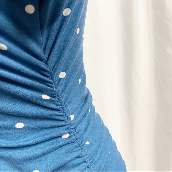 Piphany Blue & White Polka Dot Midi Laurel Dress - Picture 4 of 7